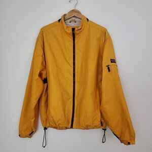 Abercrombie & Fitch Rain Jacket Large Gold Yellow Vintage A92 Gorpcore 90s Y2K